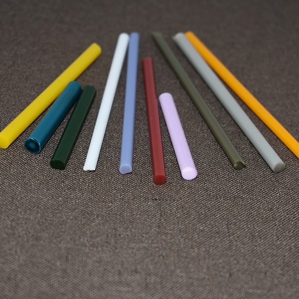 opaque colored glass rod