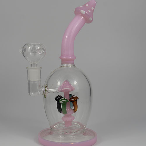 Glass Smoking Pipe,Hookah 6inch TORNADO, TORNADO Pink Glass Pipe