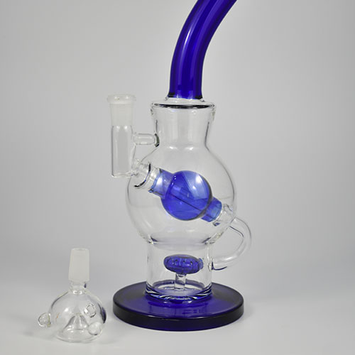 Glass Oil Burner Pipe，Water Bongs with Recycler Oil Burner，